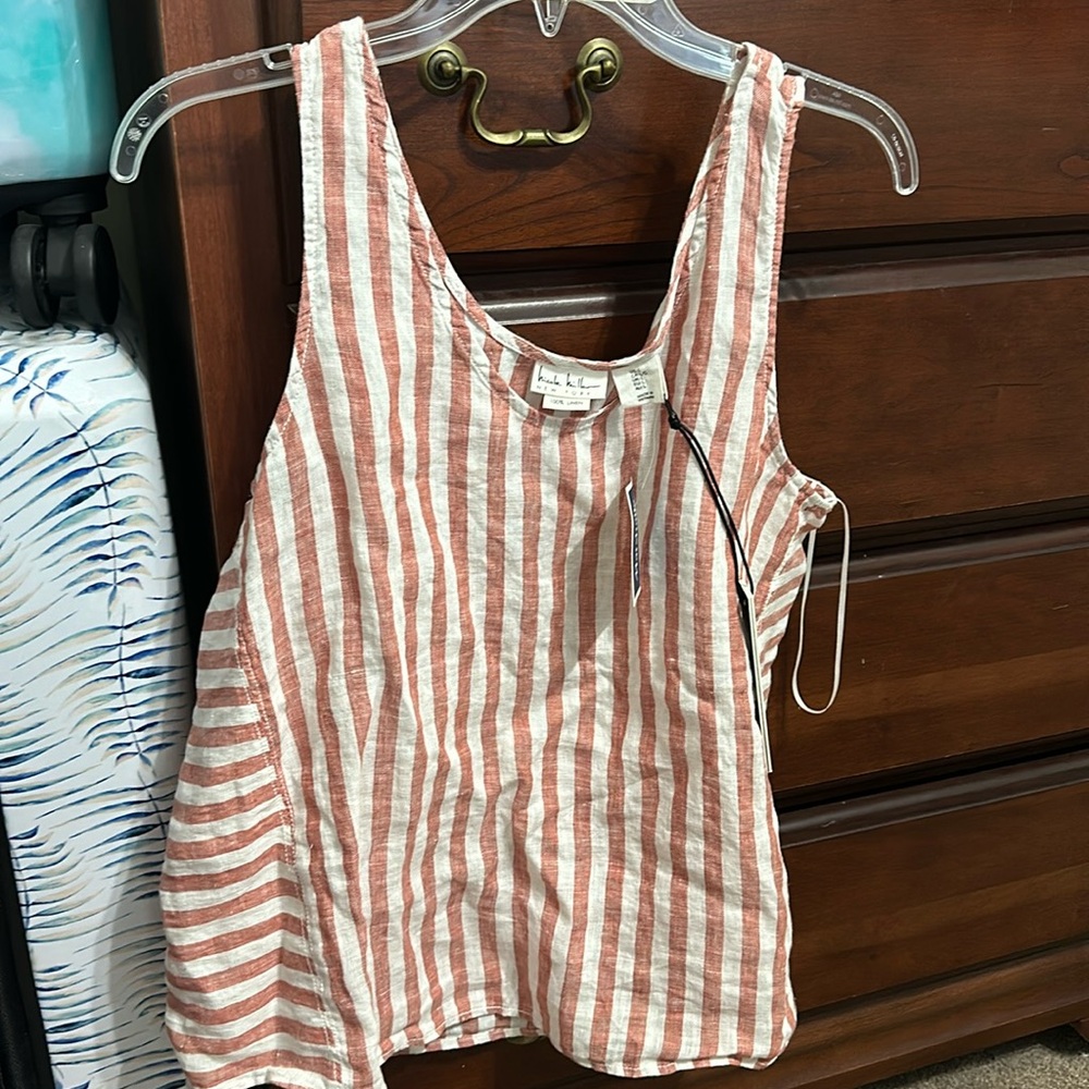 Nicole Miller linen tank size Large. NWT